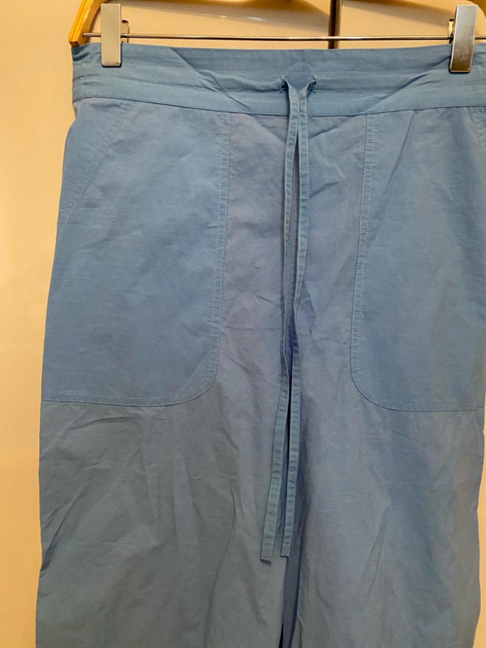 FIGUE COTTON Women's Blue Embroidered Wide-Leg Pants size S paper tag missing - Picture 4 of 5